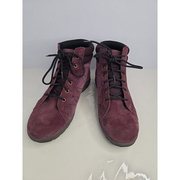 Duluth Trading Co Women Boot 8.5 Purple Suede Steel Creek Ankle Hiking Outdoorsy - Picture 5 of 11